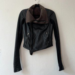 Rick Owens Lamb Leather Moto Jacket size 38